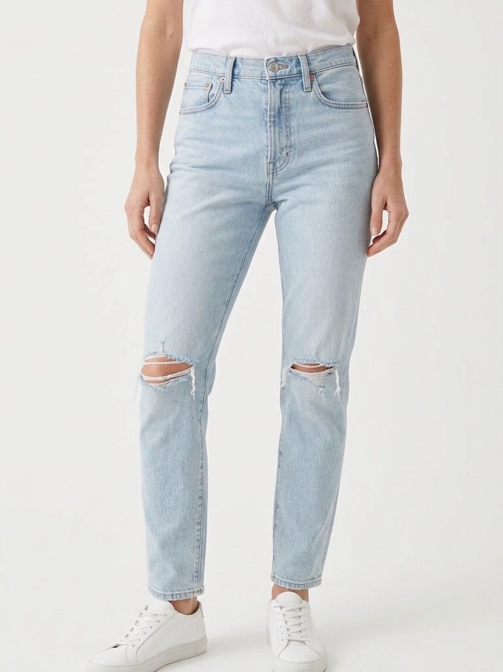 MADEWELL | The High-Rise Slim Crop Boyjean in Light Blue Denim Women’s Size 25/0